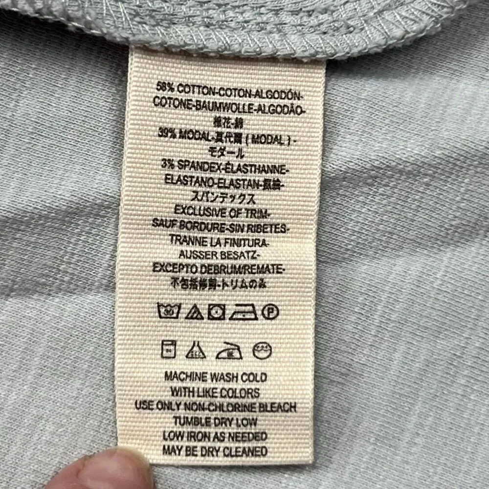 Free People Dress Womens Small Gray Long Sleeve Boho A Line Asymmetrical Grab - Picture 9 of 10